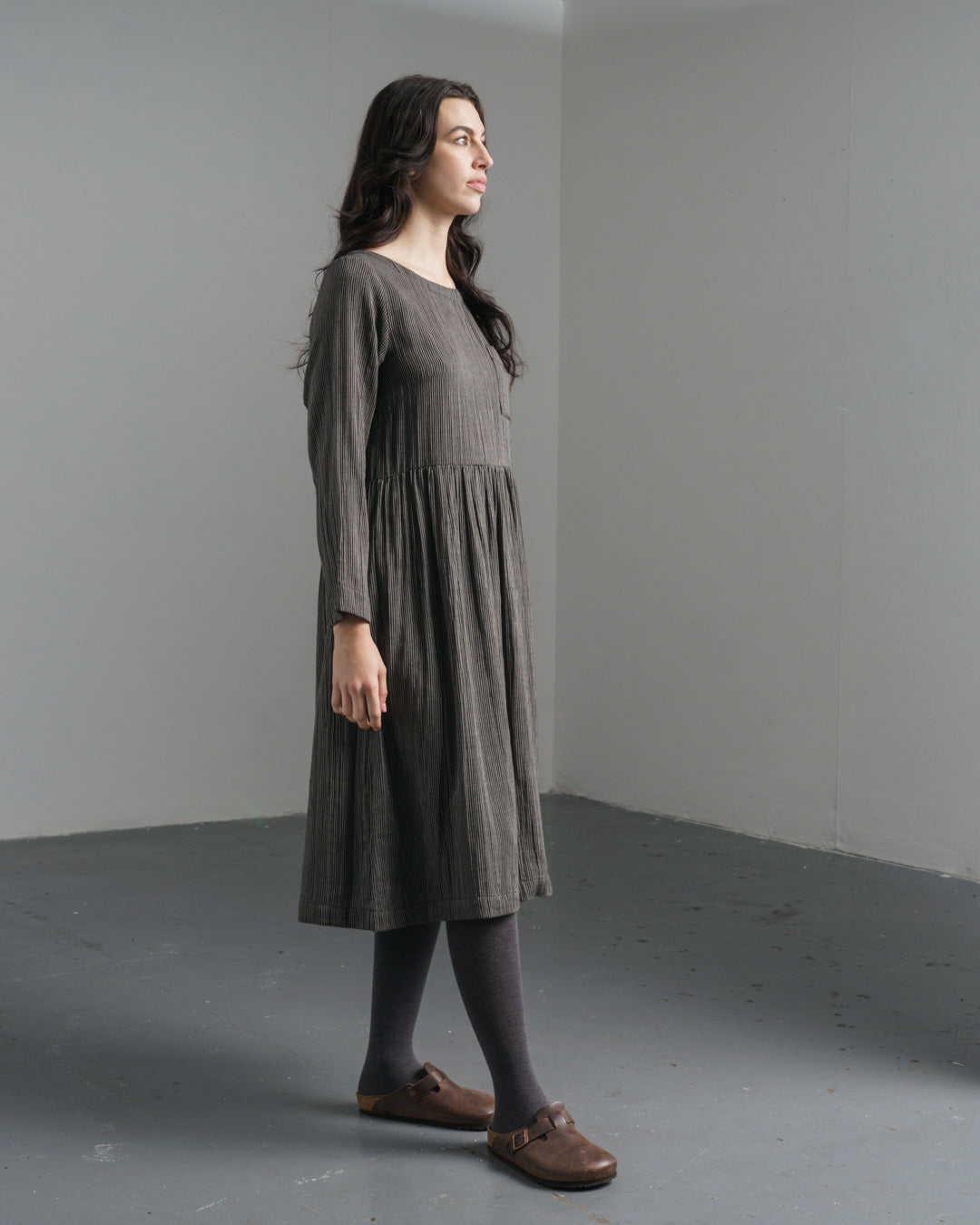 grey day dress GREY MAXI DRESS Nutka Studios