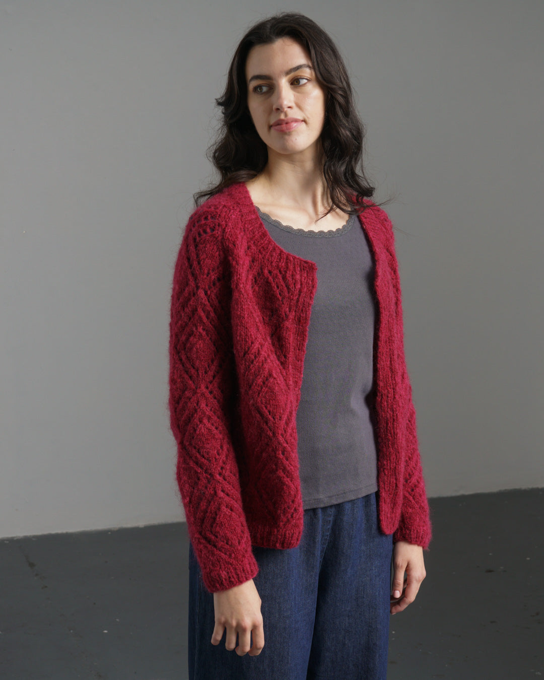 Nova Lacy Bolero - Hand-Knitted Mohair Lace Cardigan – Mulberry
