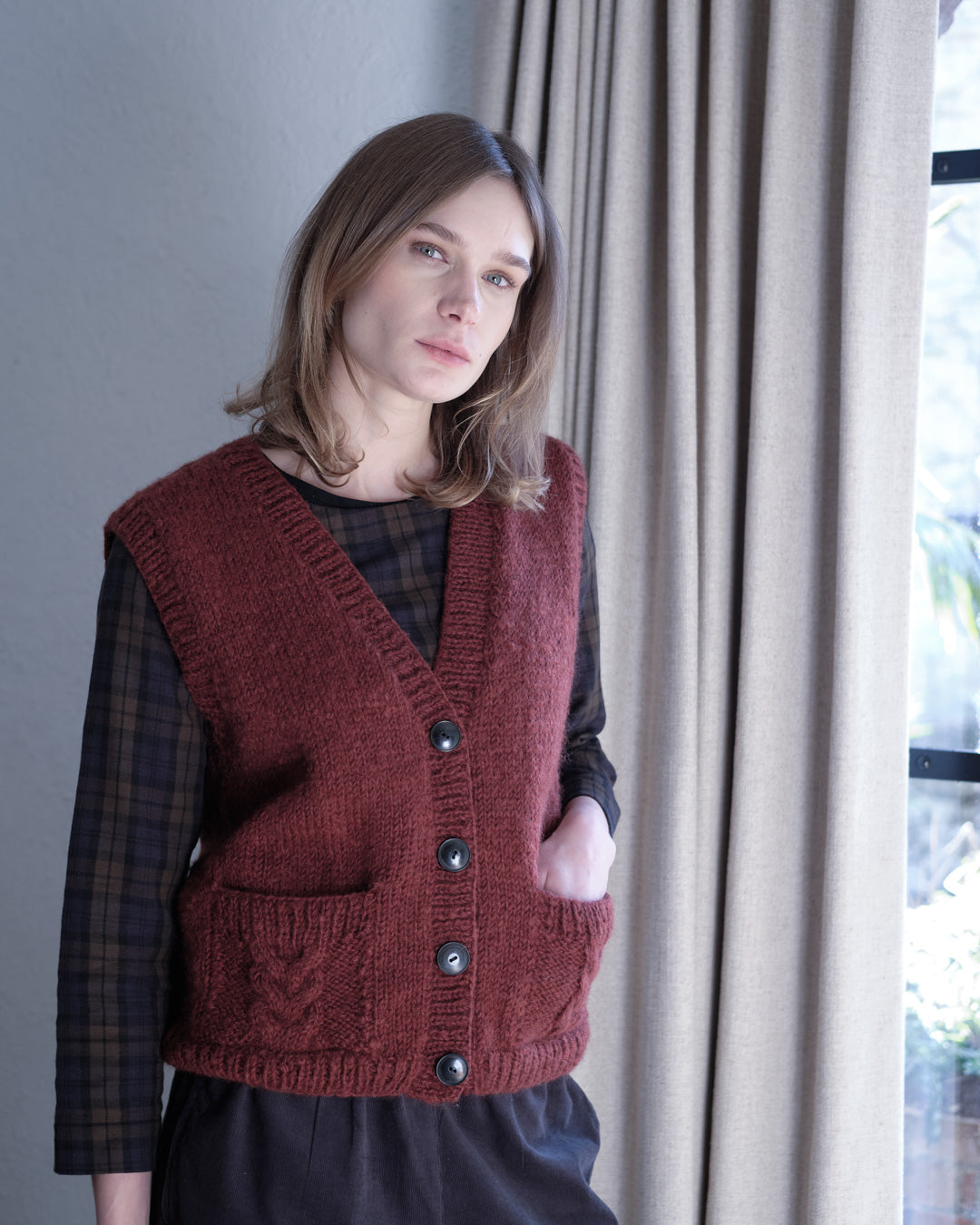 Mira Hand Knitted Waistcoat – BIBICO