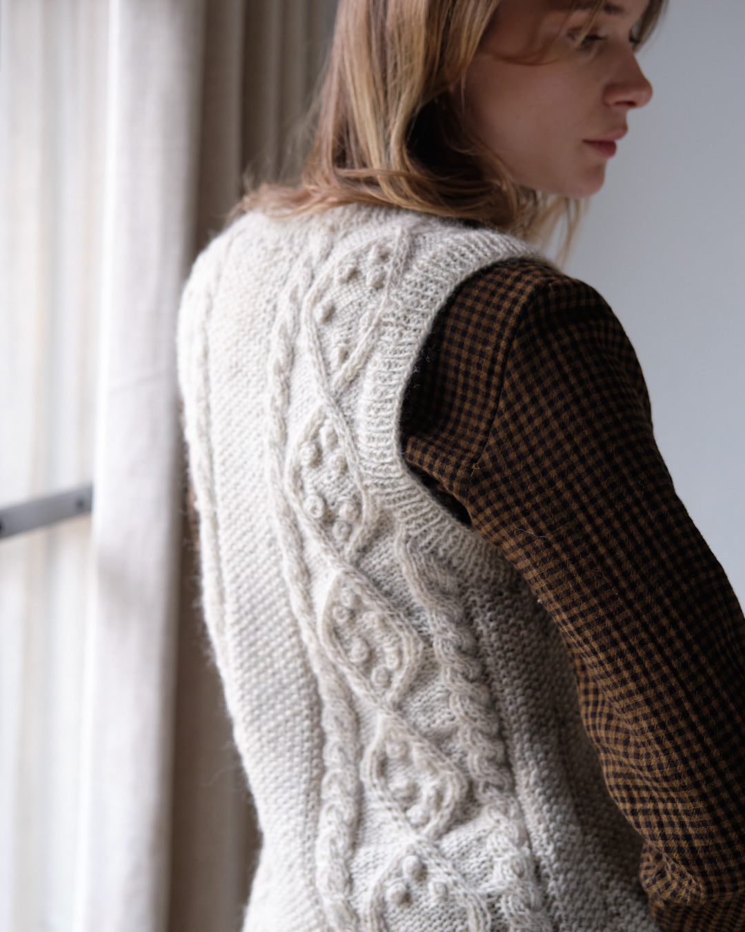 Ladies Waistcoat Aran Waistcoat Knitting Pattern Free Eire Aran
