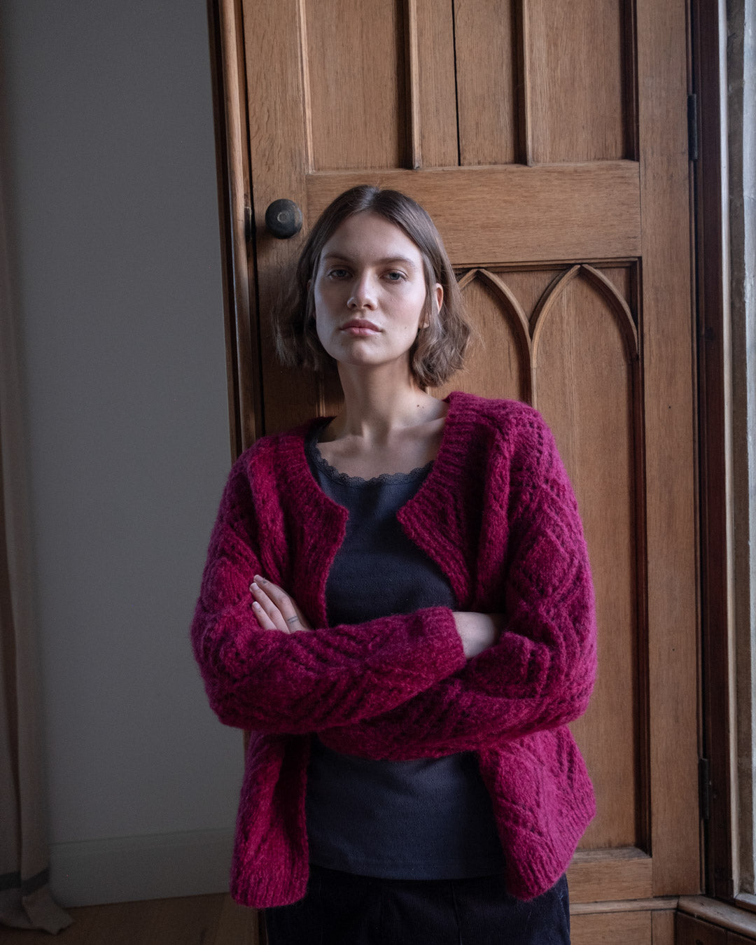 Nova Lacy Bolero - Hand-Knitted Mohair Lace Cardigan – Mulberry