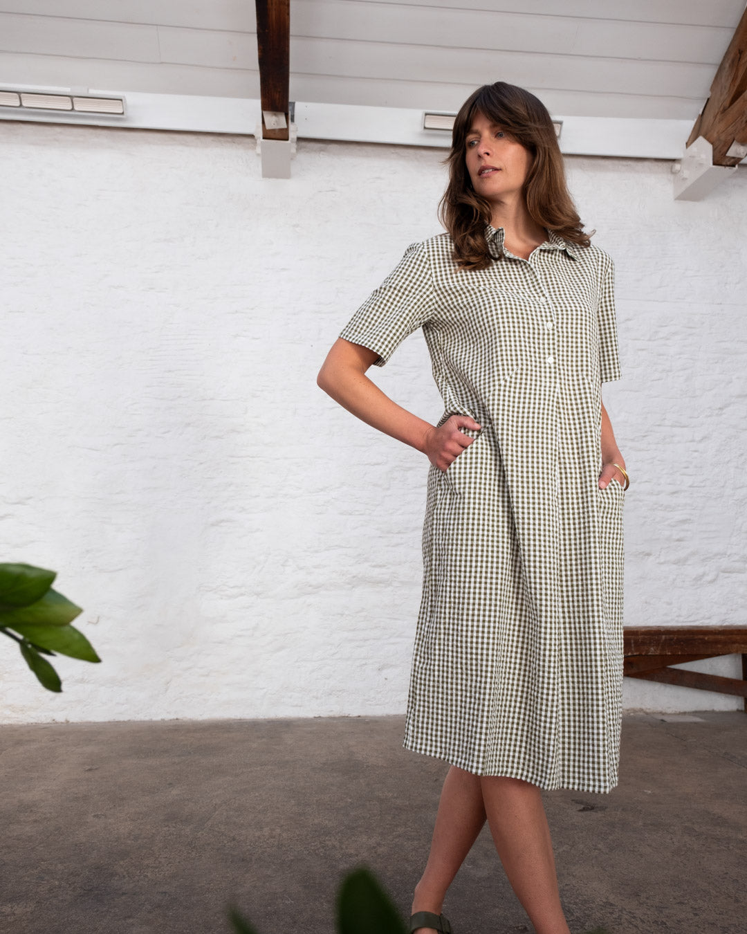 checked shirt dress uk Tuckernuck Midnight Check Royal Shirt Dress Midnight Check / XL