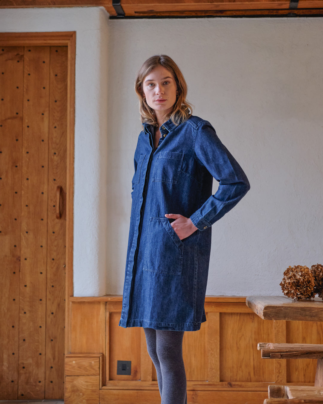 Denim Shirt With Overcoat Womens Vintage Denim Trench Coat Jeans