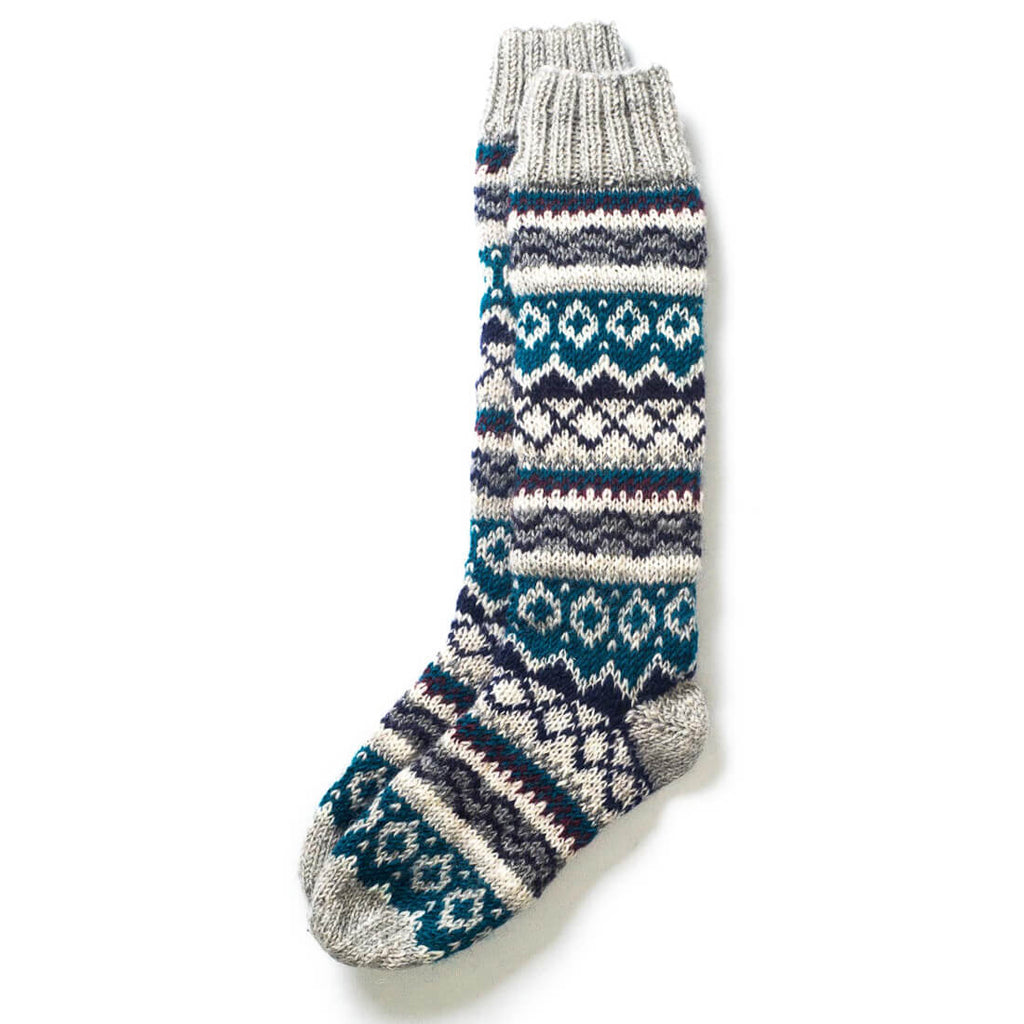 Long Hand Knitted  Wool Boot Socks - BIBICO