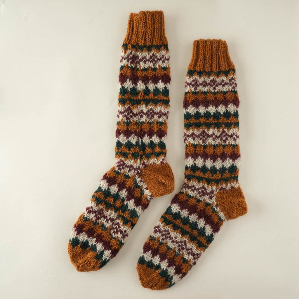 Hilda Fair Isle Knitted Socks