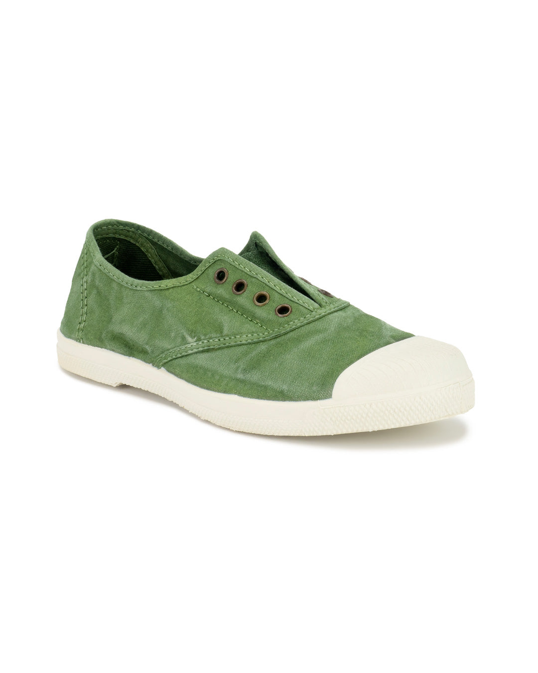 Lola Olive Cotton Plimsolls - BIBICO