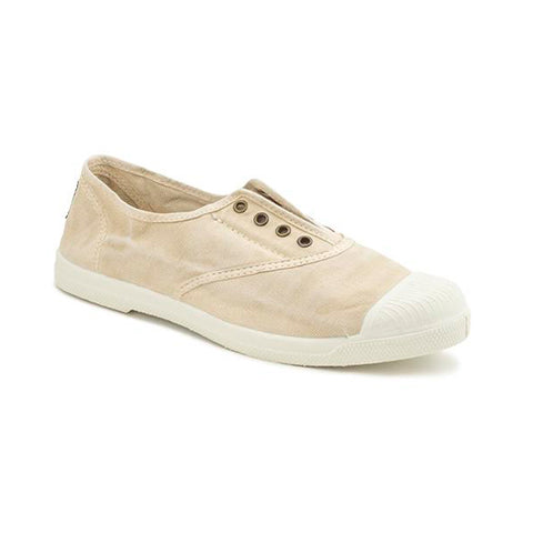 Lola Sand Cotton Plimsolls - BIBICO