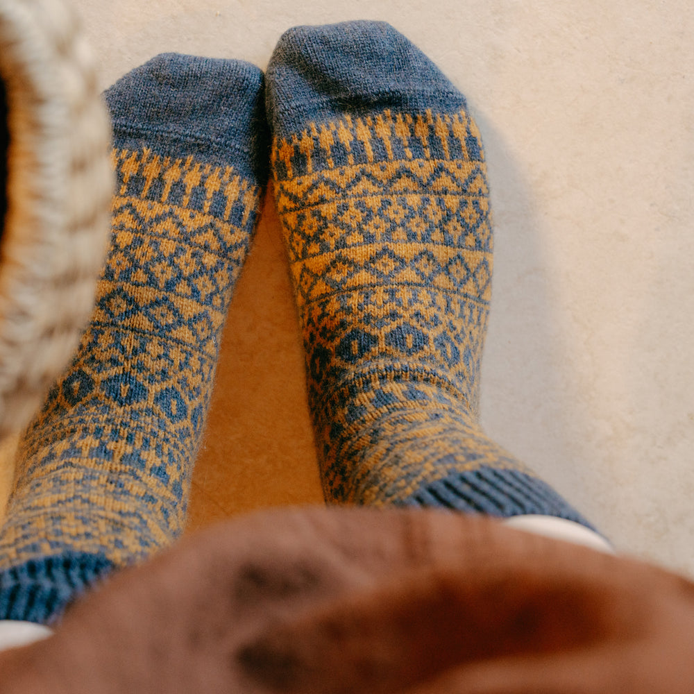 Fair Isle Wool Socks