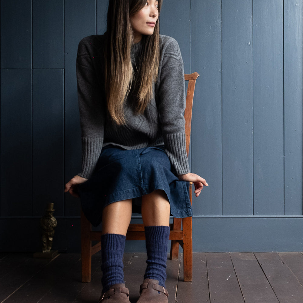 
                      
                        Navy Alpaca Walking Socks
                      
                    