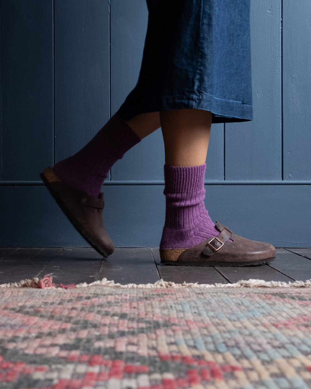 Damson Alpaca Walking Socks