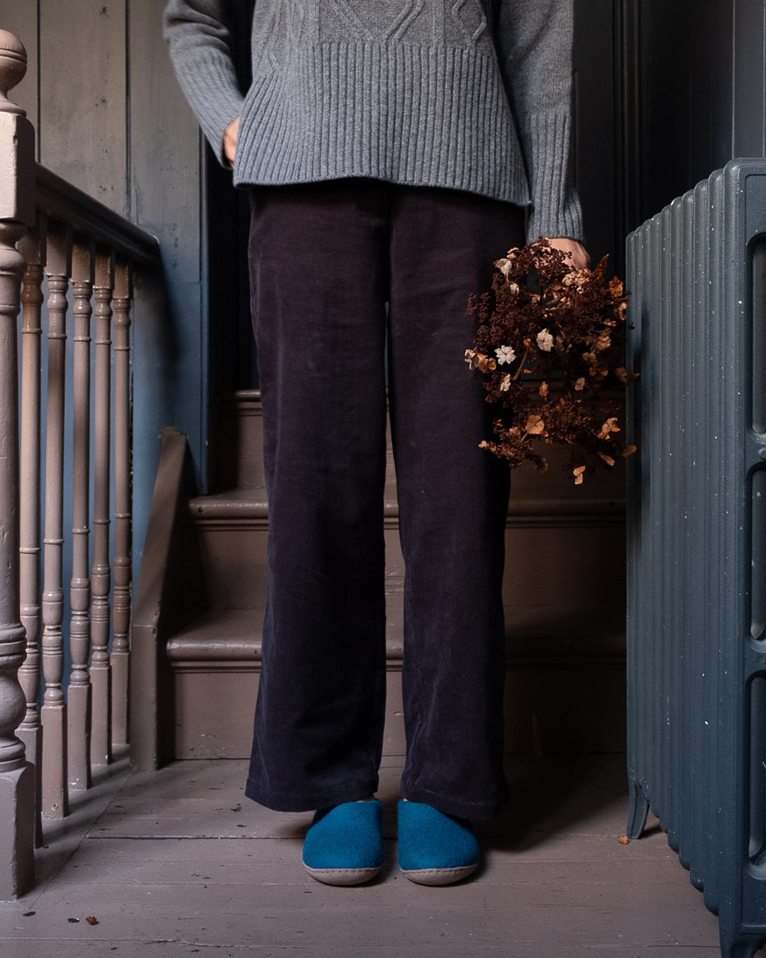 Greta Felted Wool Slippers