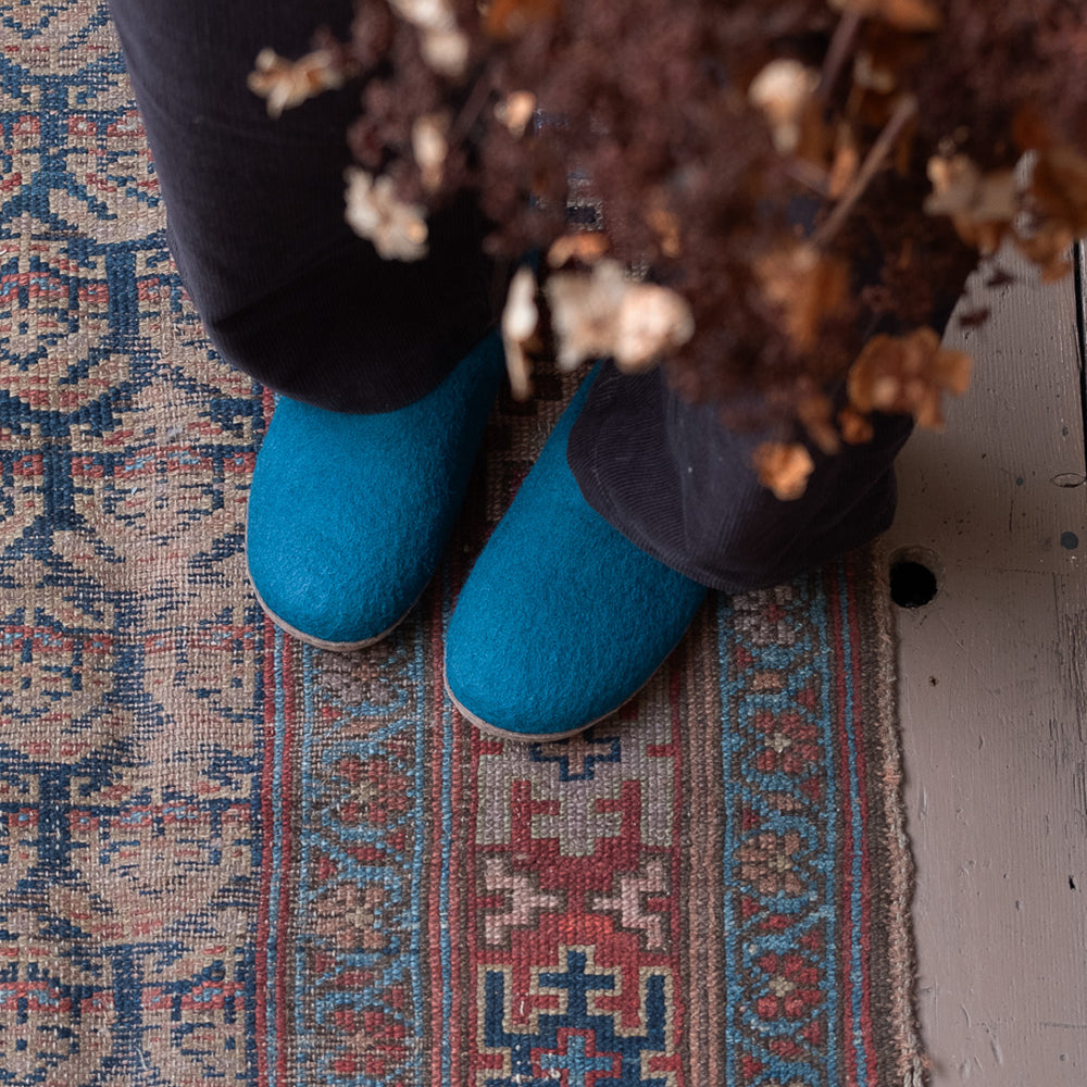 Greta Felted Wool Slippers