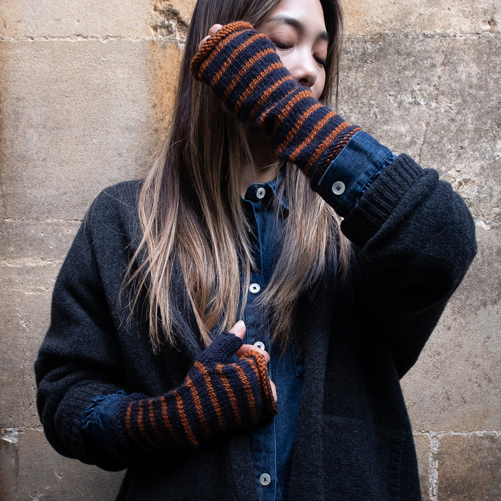 
                      
                        Anika Mustard Striped Mittens
                      
                    
