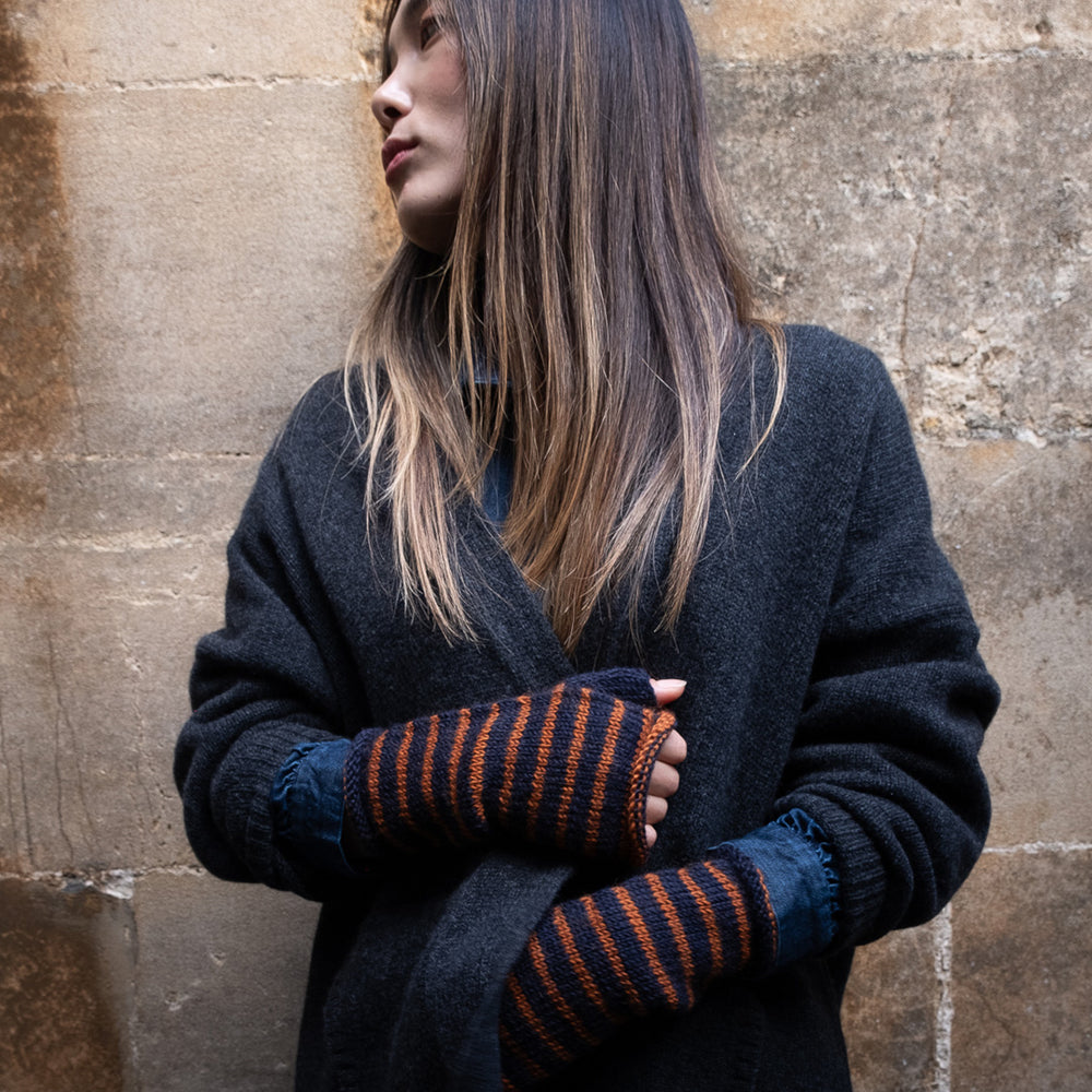 
                      
                        Anika Mustard Striped Mittens
                      
                    