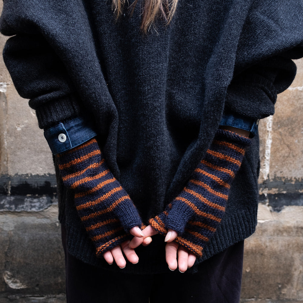 
                      
                        Anika Mustard Striped Mittens
                      
                    