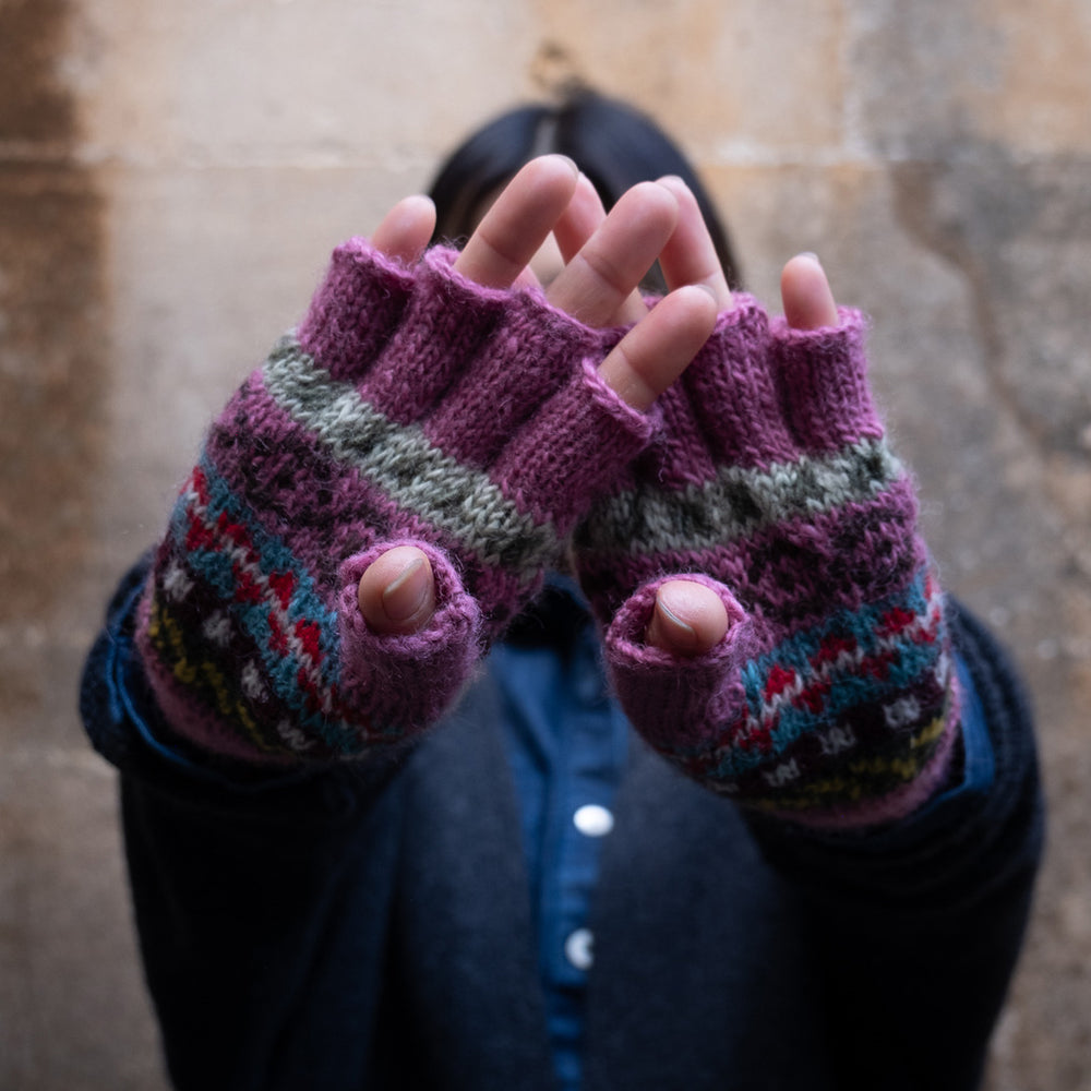 Joe Fair Isle Fingerless Gloves