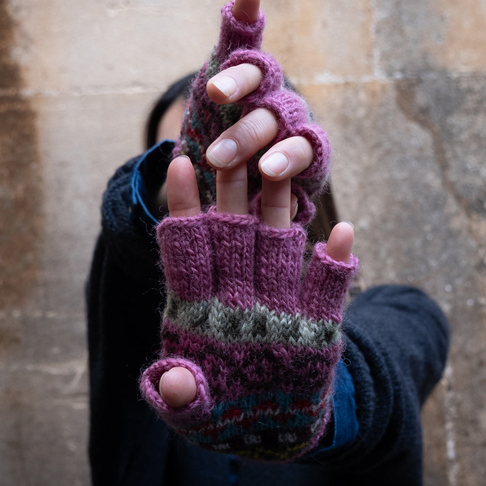 Joe Fair Isle Fingerless Gloves