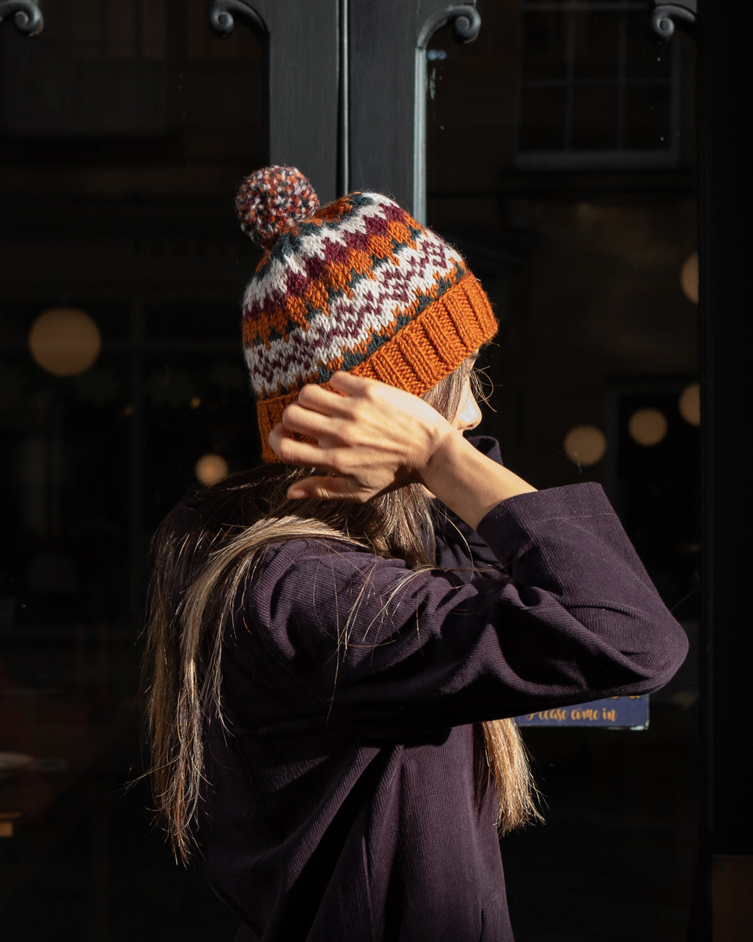 Nora Fair Isle Wool Bobble Hat