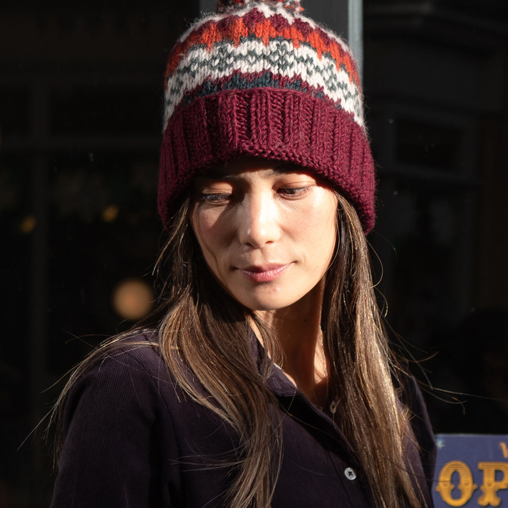 
                      
                        Astrid Fair Isle Knitted Bobble Hat
                      
                    
