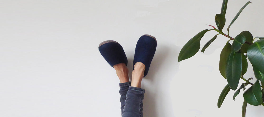 Greta Felted Wool Slippers