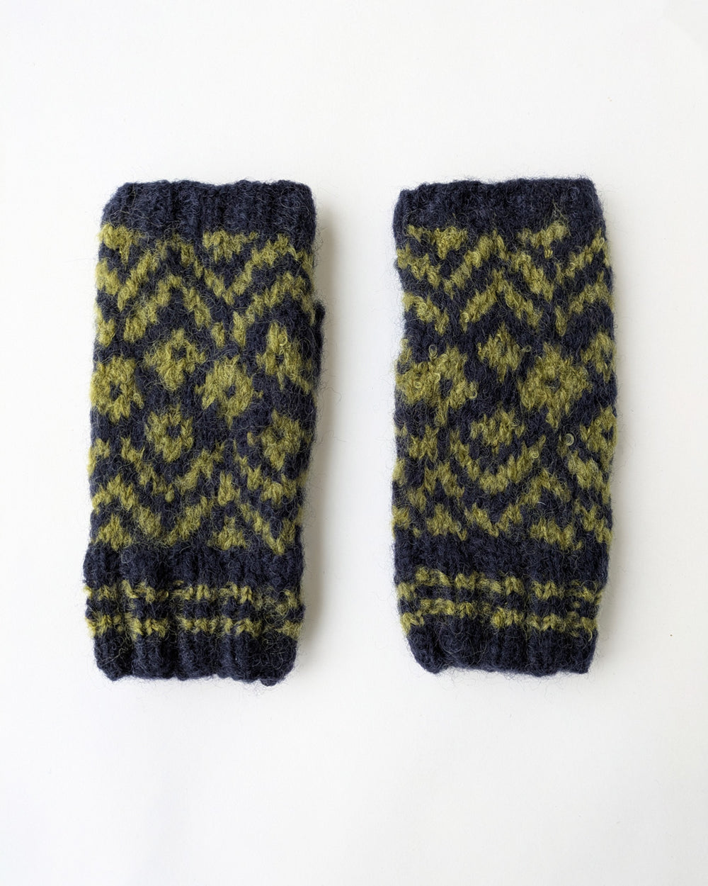 Grace Knitted Mittens in Chartreuse