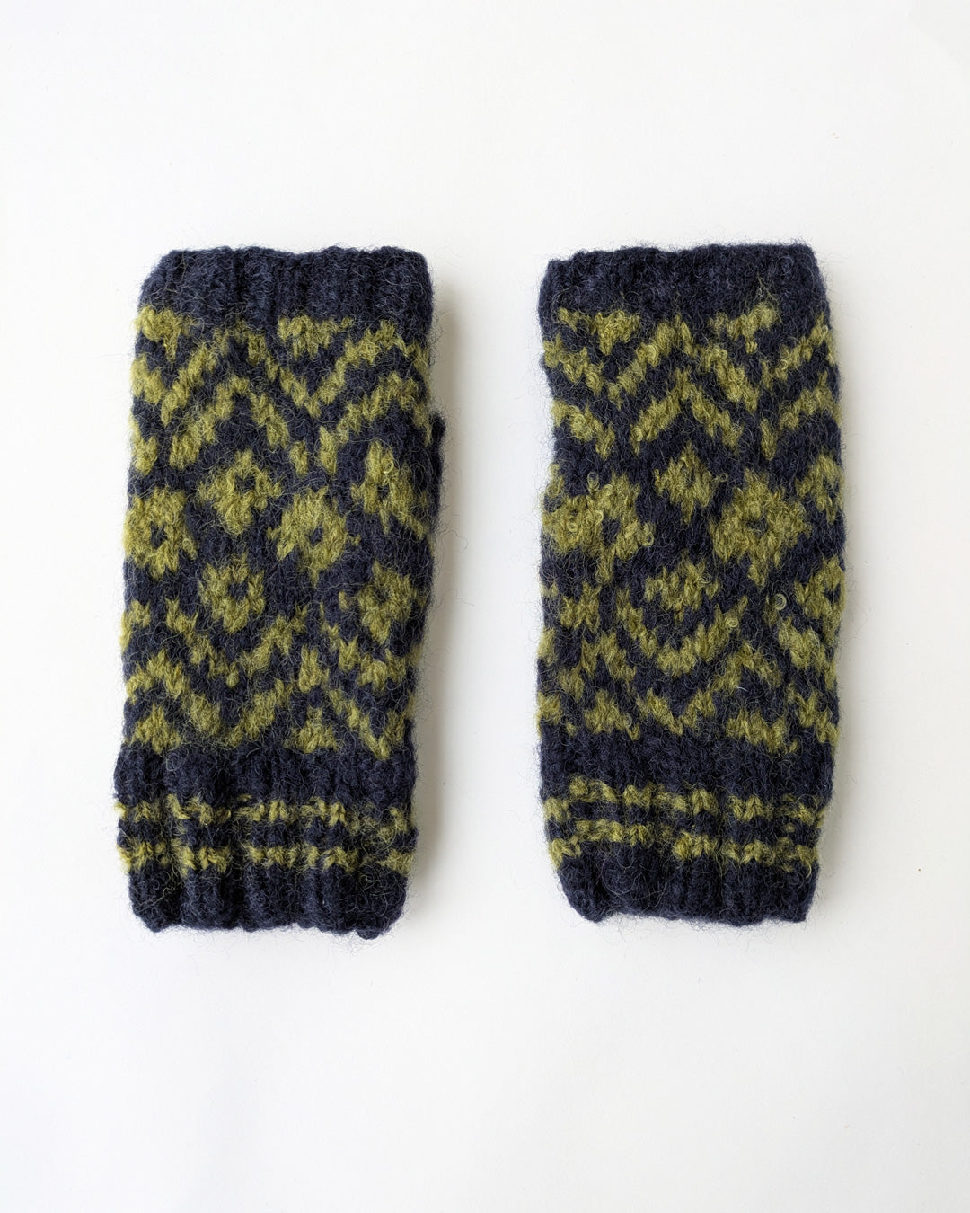 Grace Knitted Mittens in Chartreuse