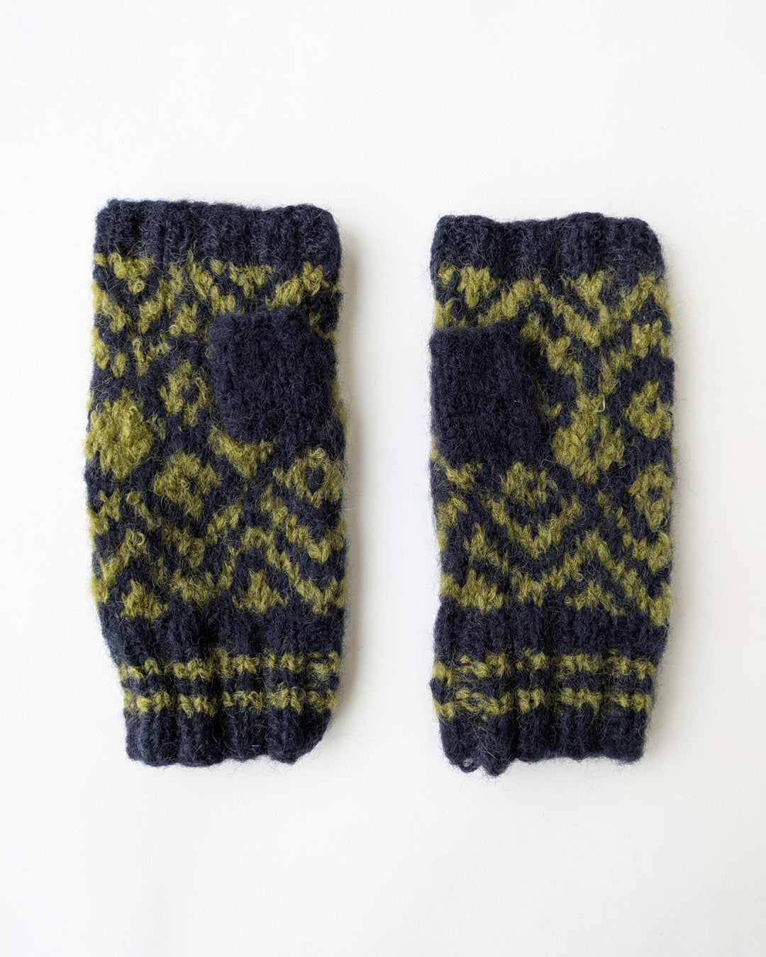 Grace Knitted Mittens in Chartreuse