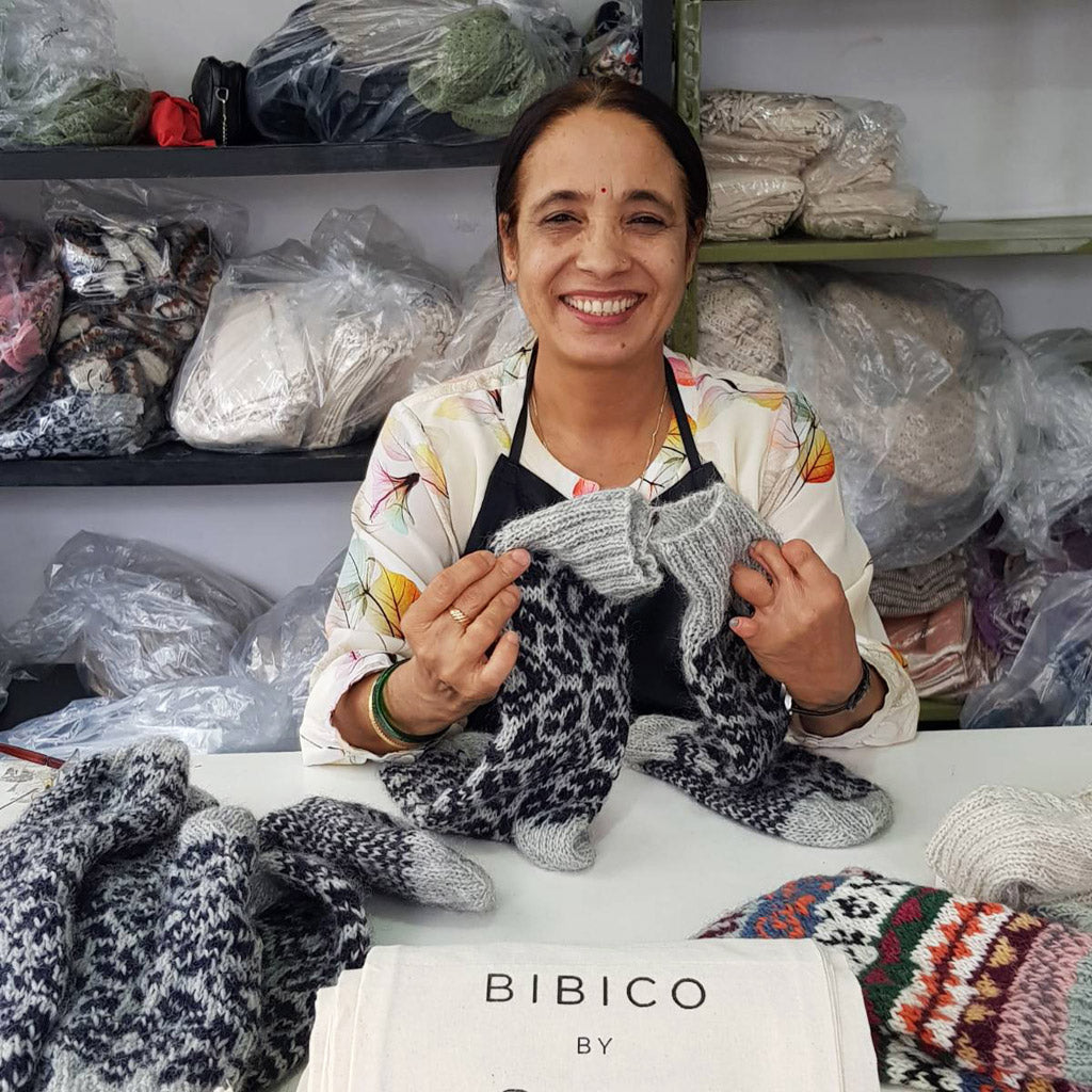 Fair Isle Knitted Wool Socks | Patterned Knitted Socks by BIBICO