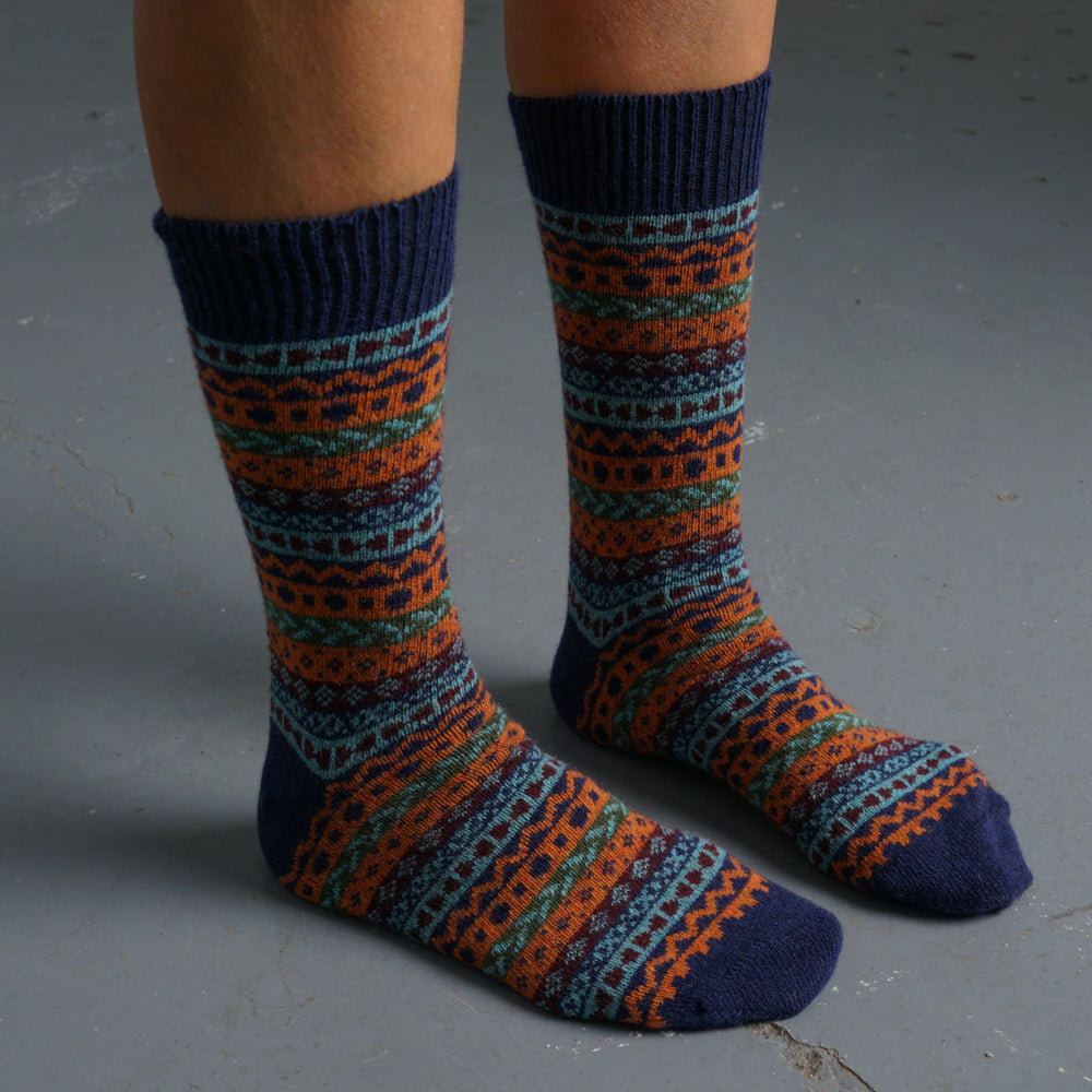
                      
                        Brook Fair Isle Wool Socks - BIBICO
                      
                    