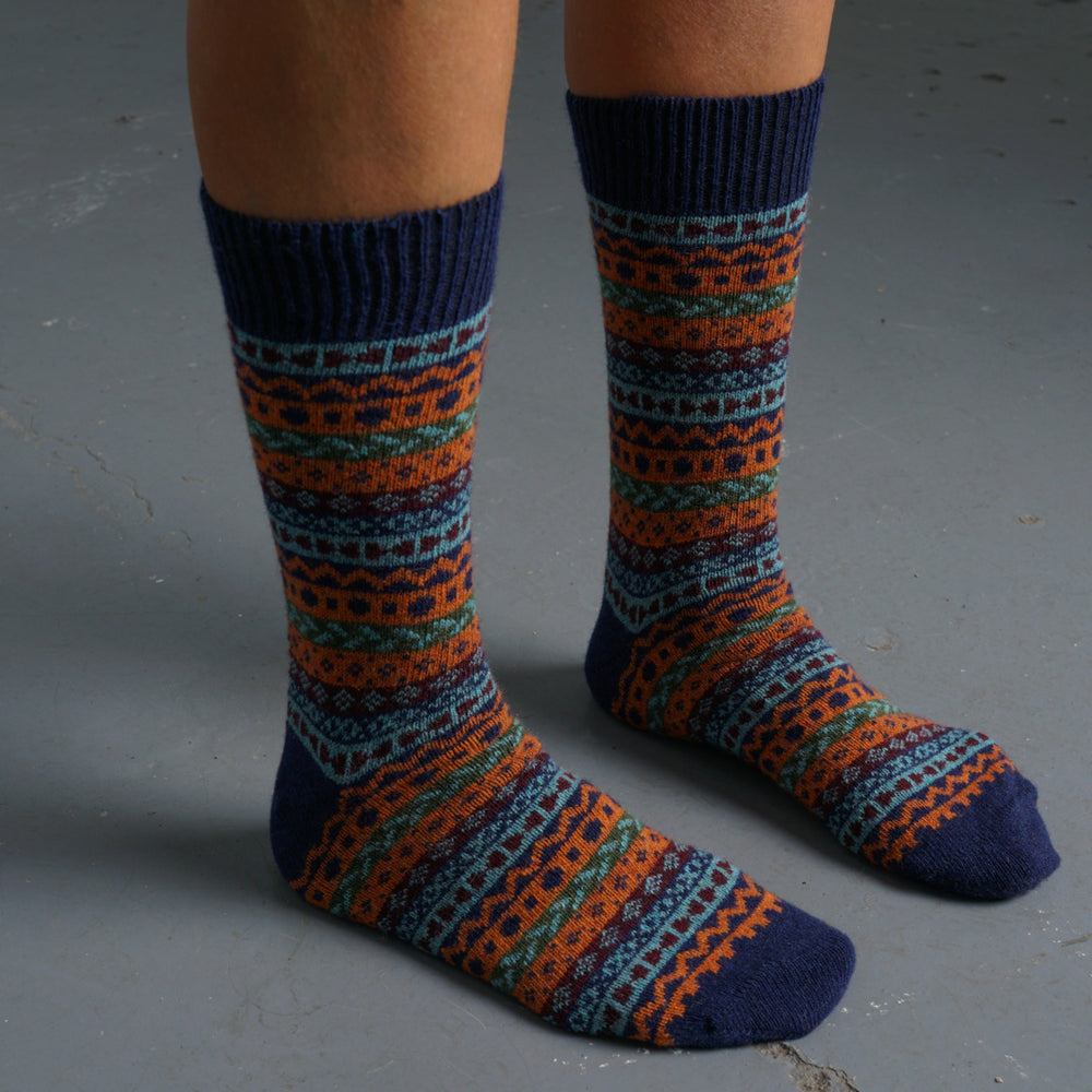 
                      
                        Brook Fair Isle Wool Socks - BIBICO
                      
                    