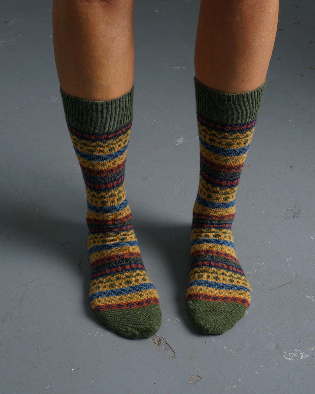 Brook Fair Isle Wool Socks