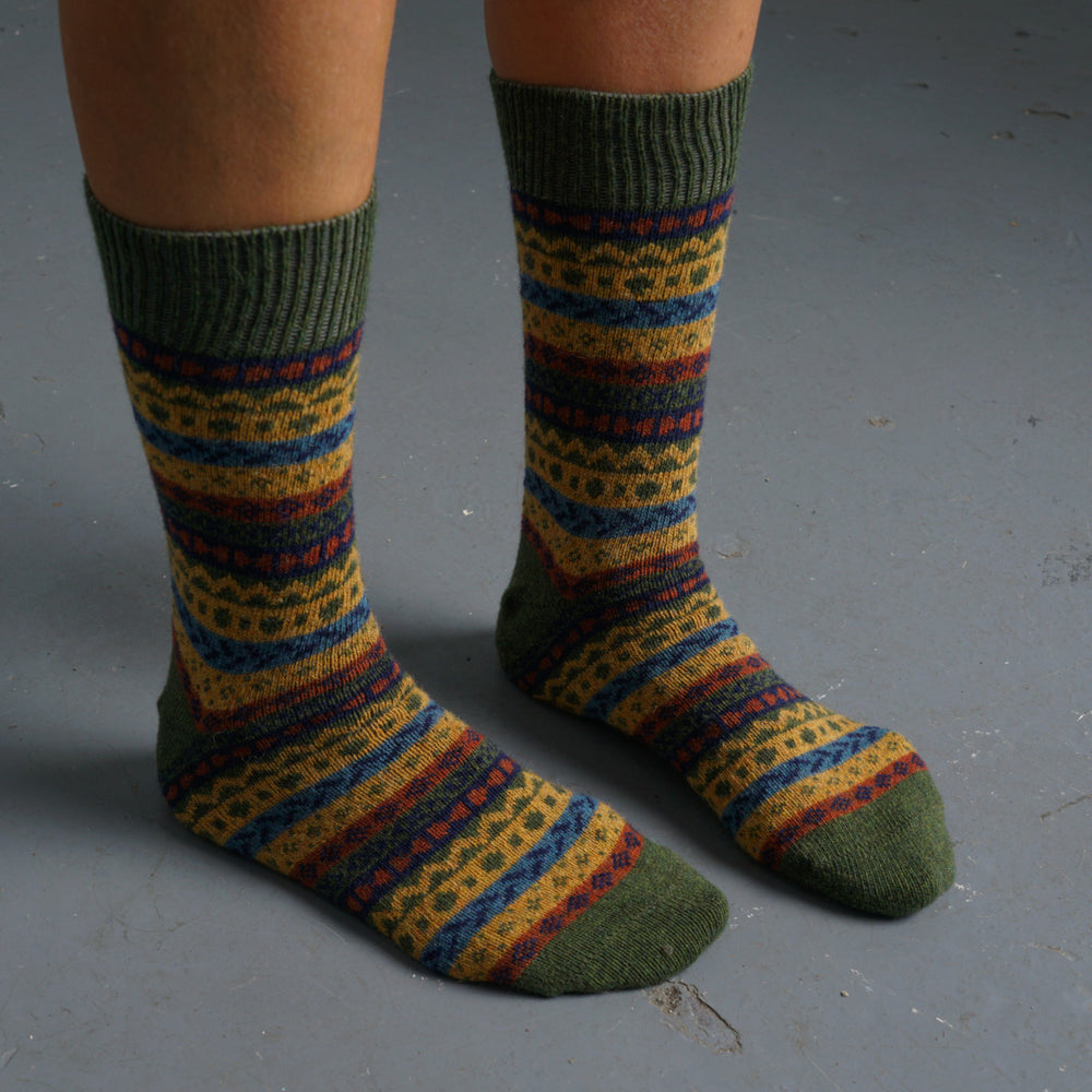 
                      
                        Brook Fair Isle Wool Socks
                      
                    