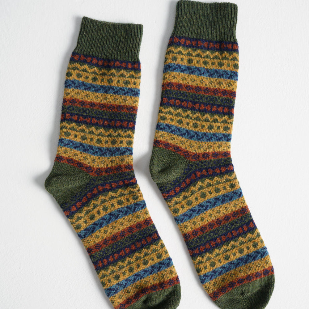 
                      
                        Brook Fair Isle Wool Socks
                      
                    