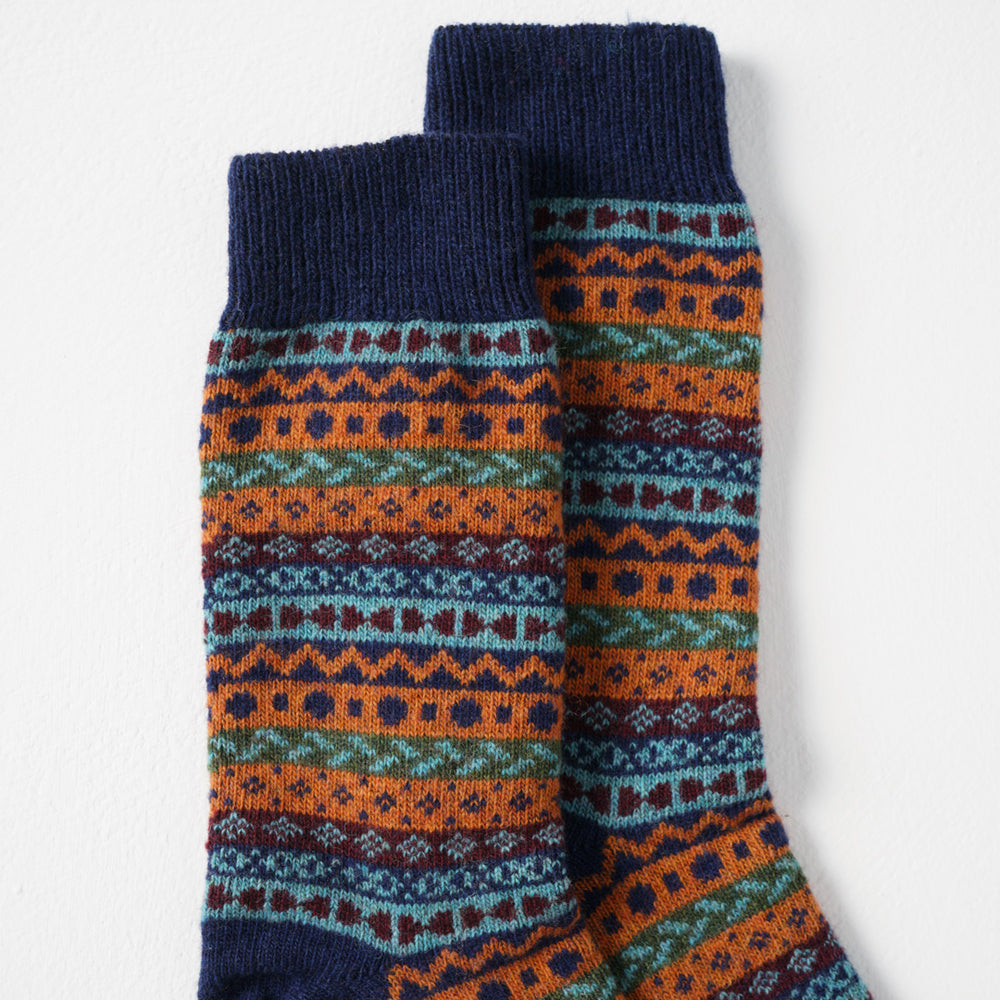 
                      
                        Brook Fair Isle Wool Socks - BIBICO
                      
                    