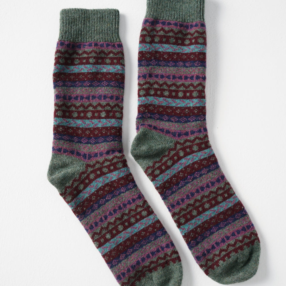 
                      
                        Brook Fair Isle Wool Socks - BIBICO
                      
                    