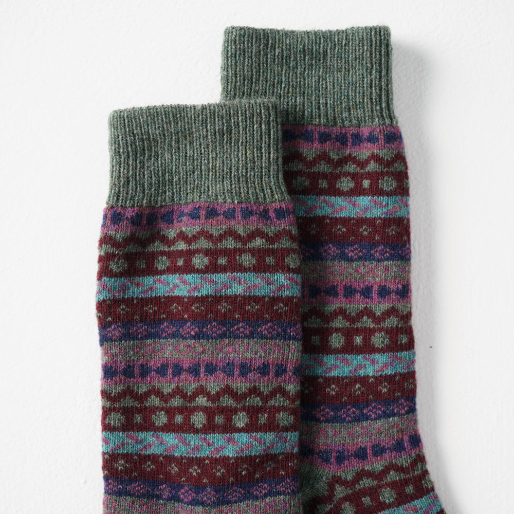 
                      
                        Brook Fair Isle Wool Socks - BIBICO
                      
                    