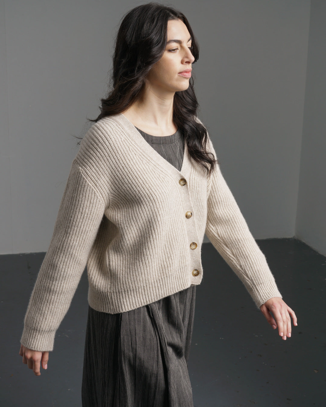 Amita Ribbed Cardigan