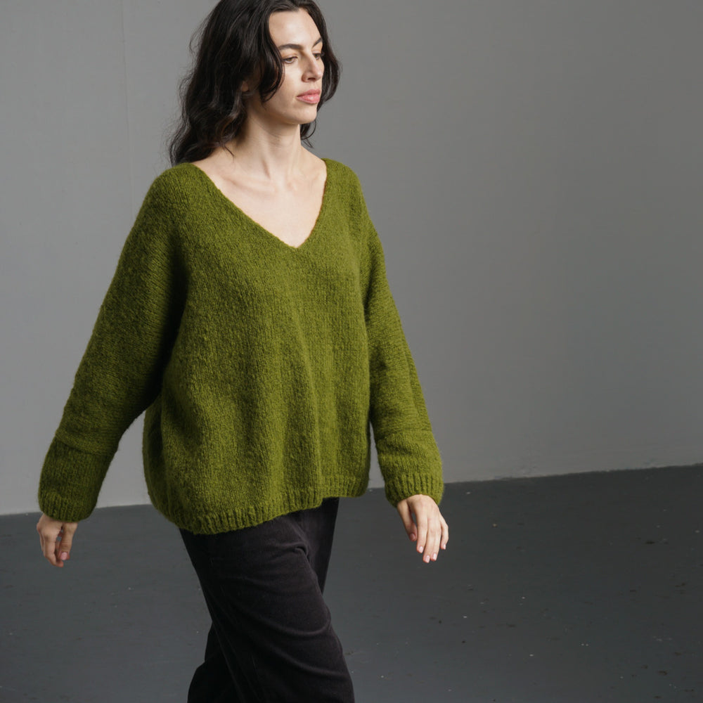 
                      
                        Leah V-neck Wool Jumper
                      
                    