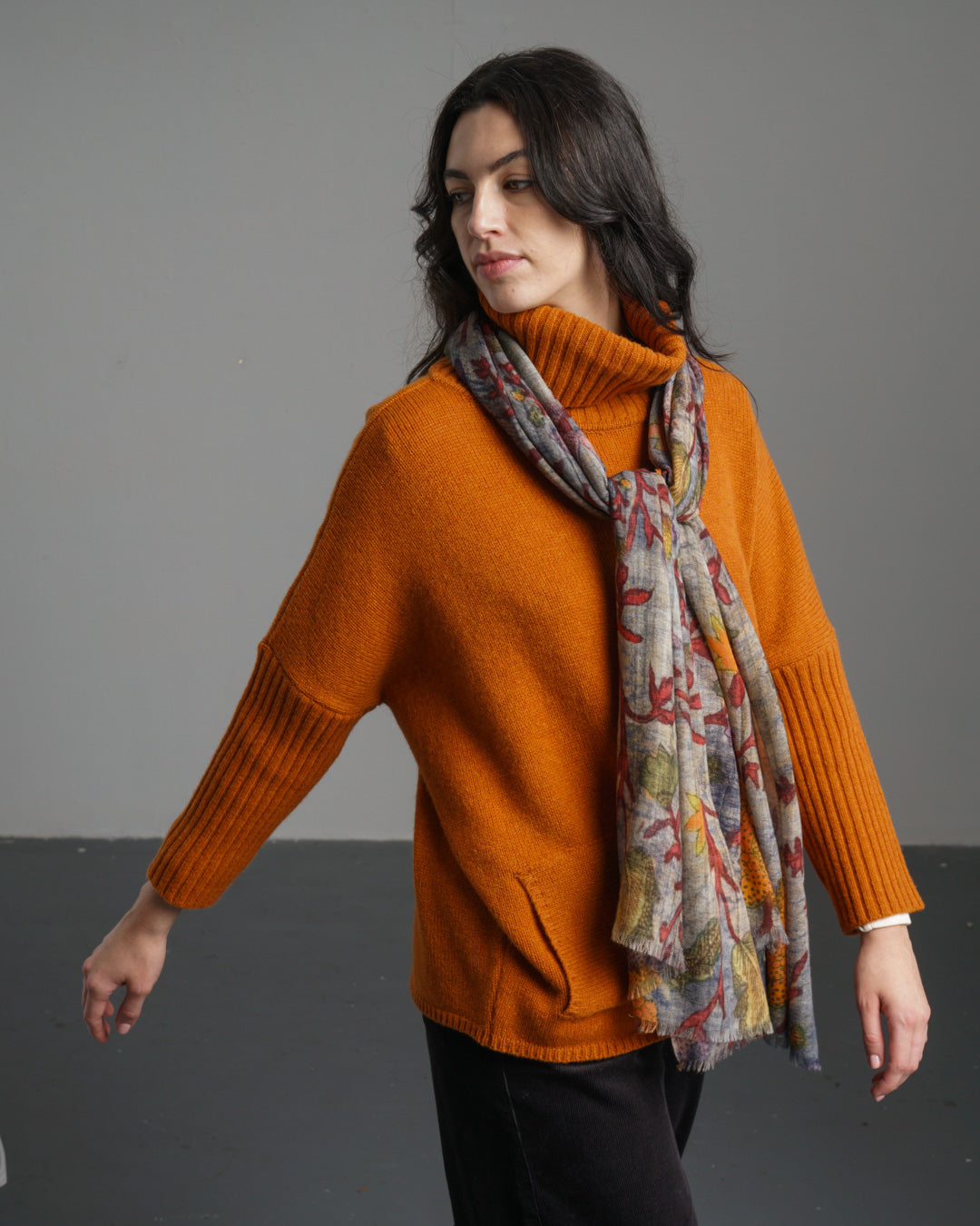 Mystical Garden Fine Wool Scarf