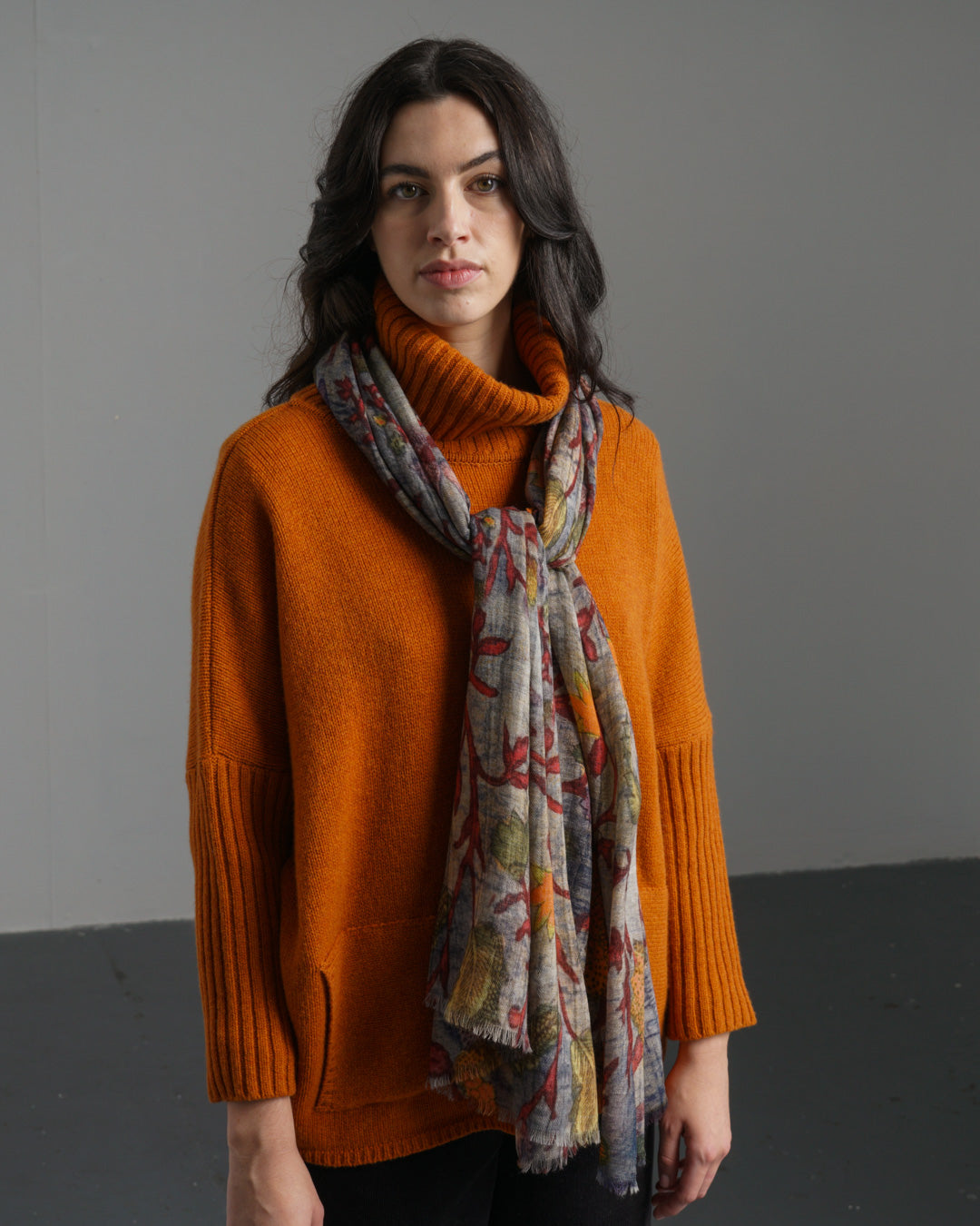 Mystical Garden Fine Wool Scarf