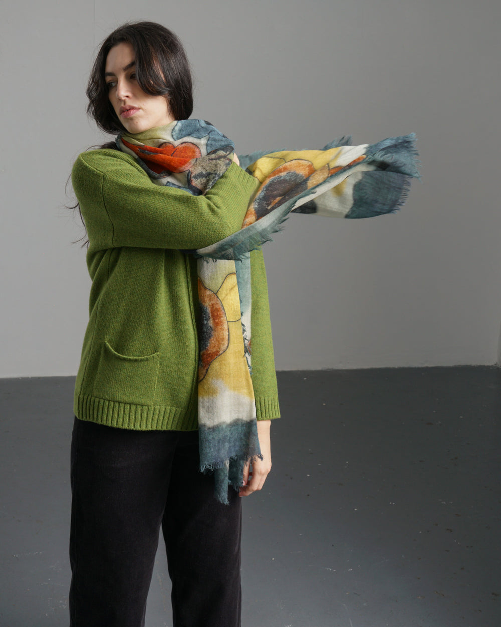 Poppy Wool Scarf