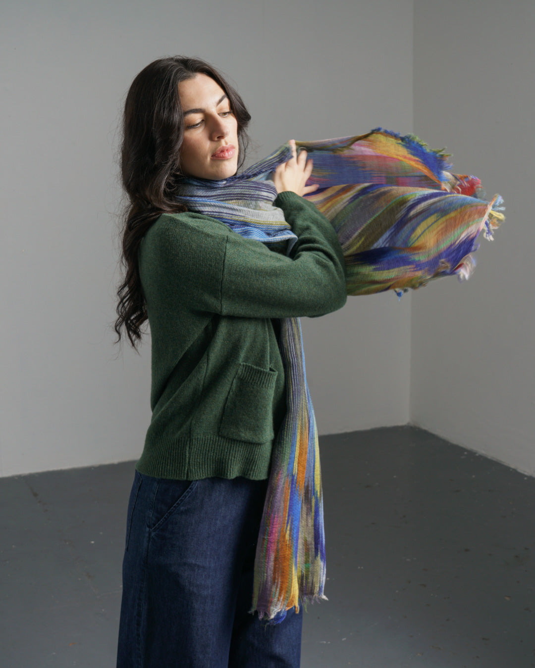 Festival Colour Melange Wool Scarf