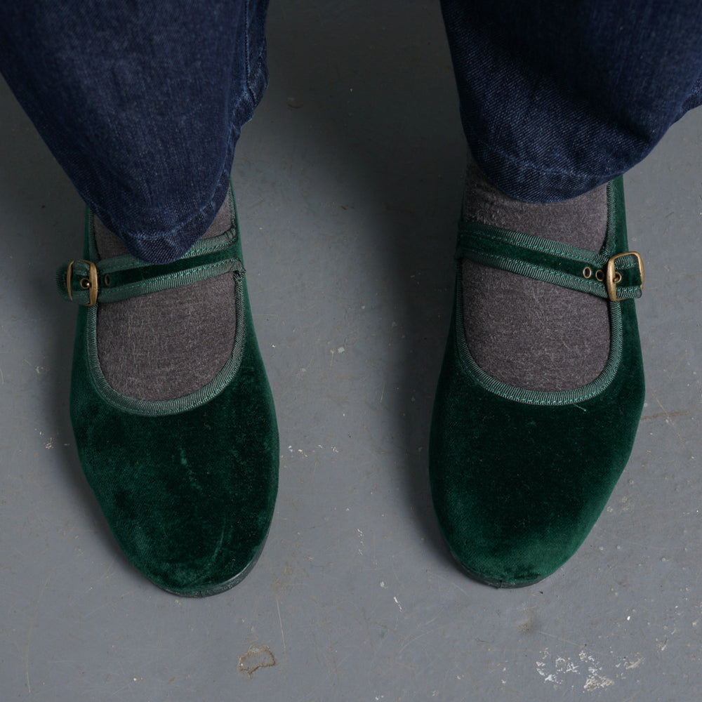 Mary Janes Velvet Shoes
