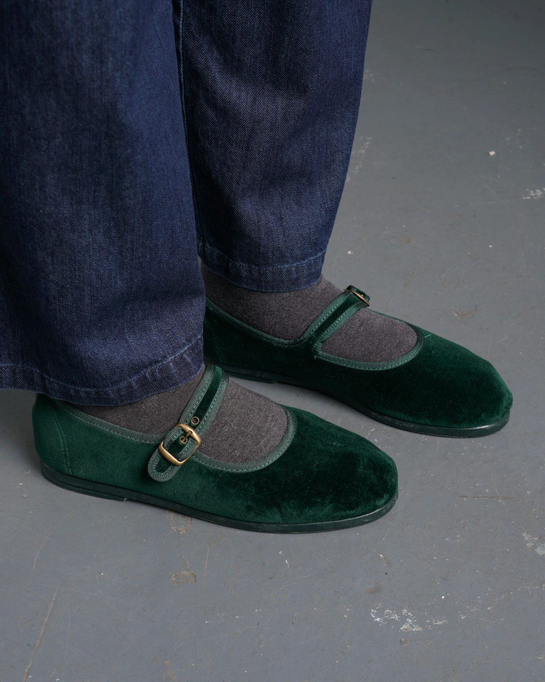 Mary Janes Velvet Shoes