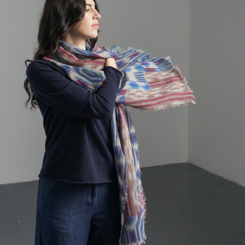 Ikat Wool Scarf