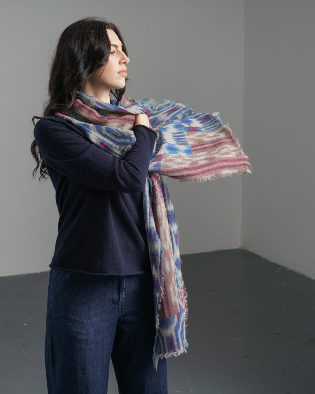 Ikat Wool Scarf