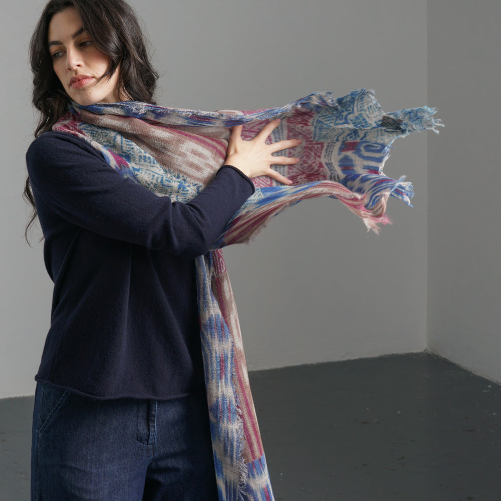 Ikat Wool Scarf