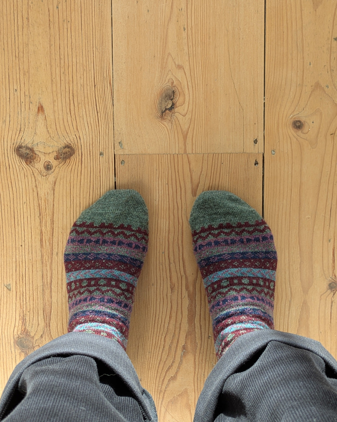 Brook Fair Isle Wool Socks - BIBICO
