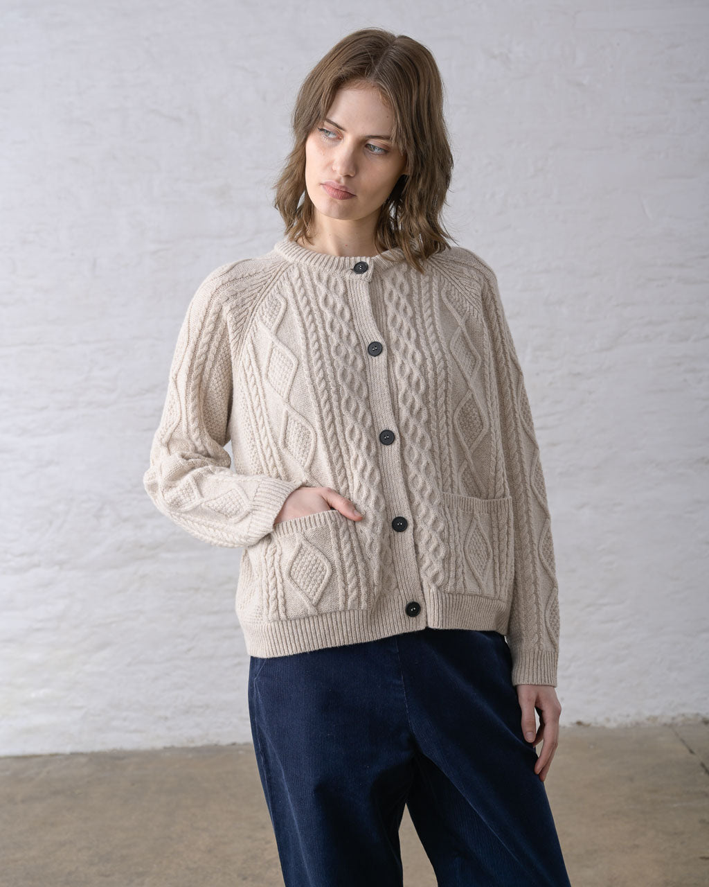 DERBY ARAN CARDIGAN - BIBICO