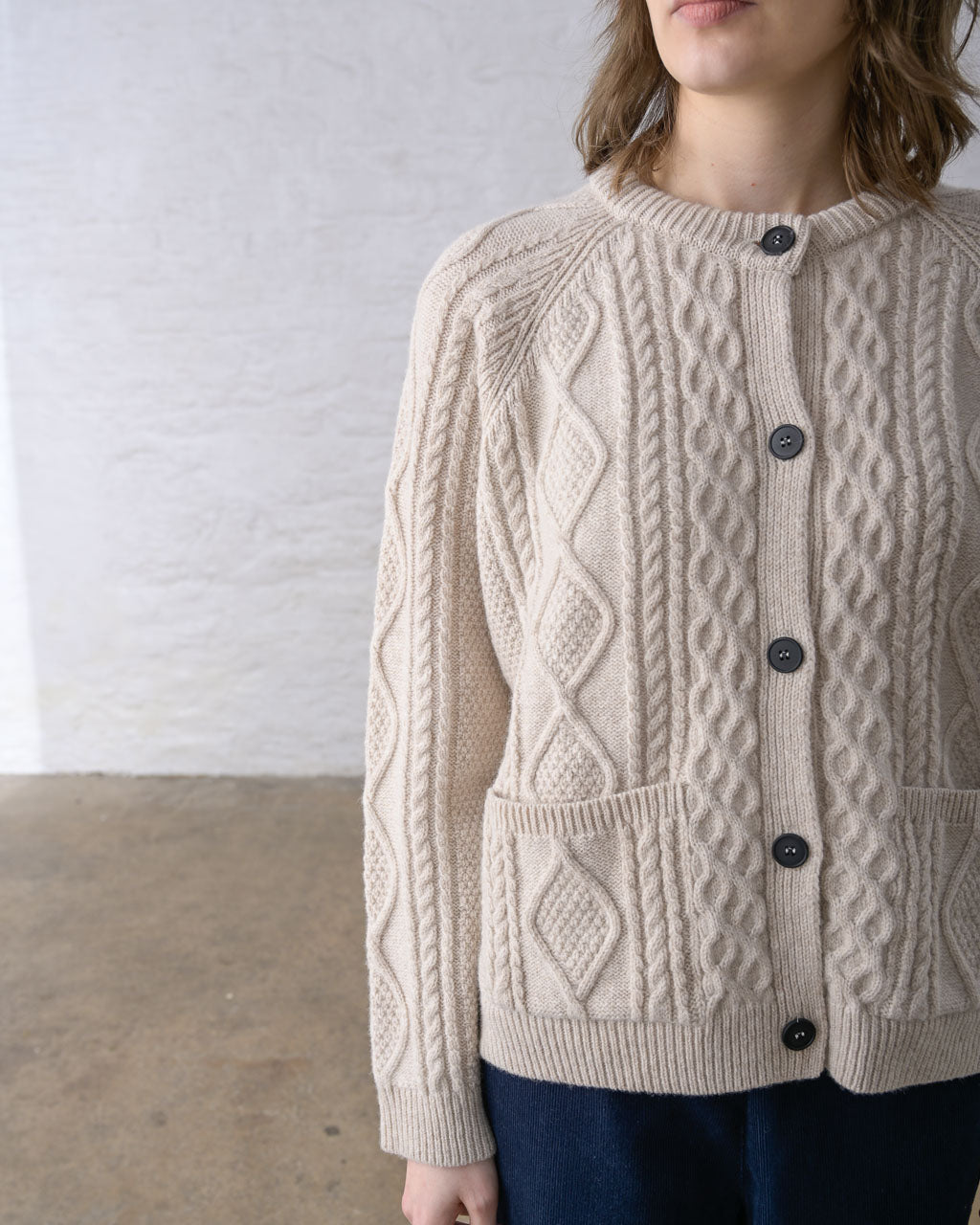 DERBY ARAN CARDIGAN - BIBICO